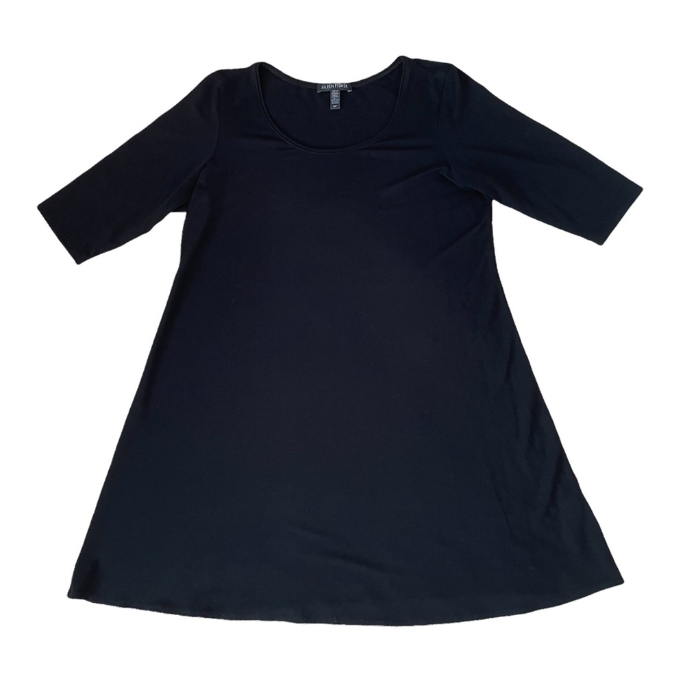 Eileen Fisher Black Swing Dress size S